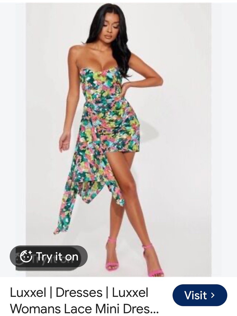 Luxxel Abstract Mini Dress